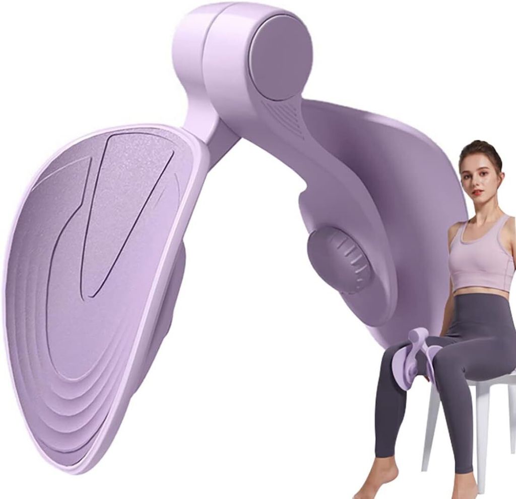 Oberschenkeltrainer beckenbodentrainer für Frauen, beintrainer po beinpresse Oberschenkel beckenboden hip Trainer,Stärke7kg(Lila)
