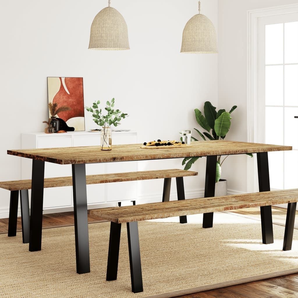 The Living Store Esstisch 200x90x75 cm Massivholz Akazie