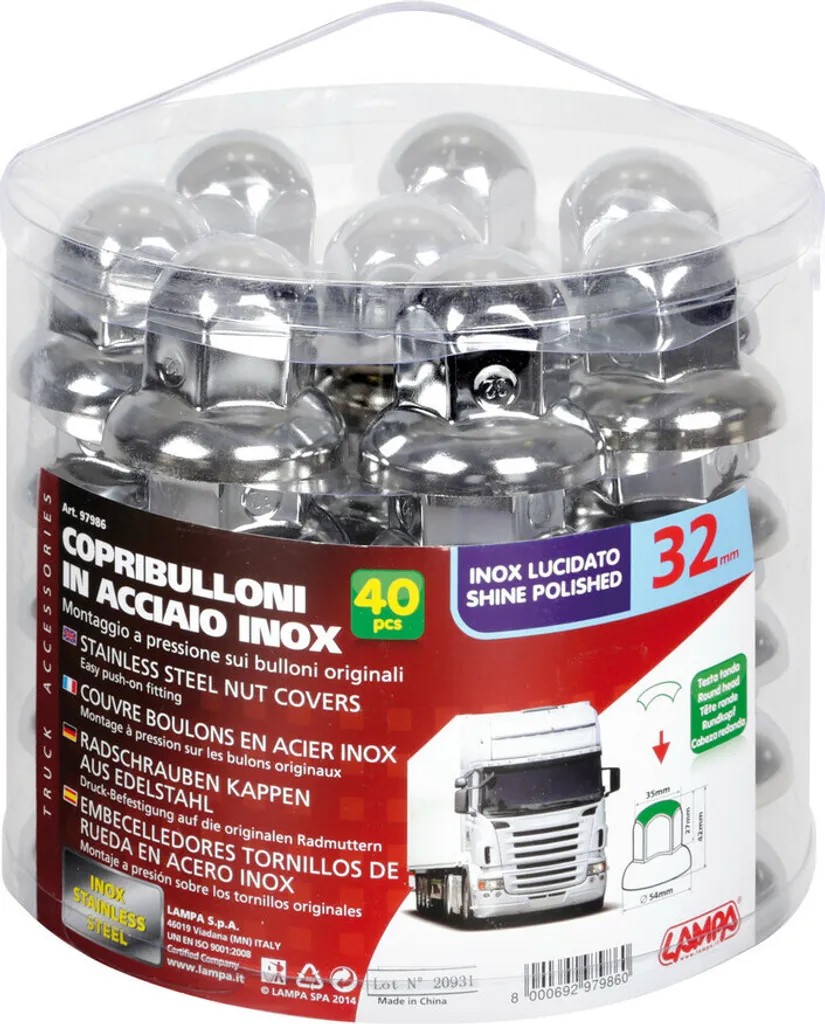 Caches-vis en acier Ø 32 mm pour masquer les fixations apparentes
