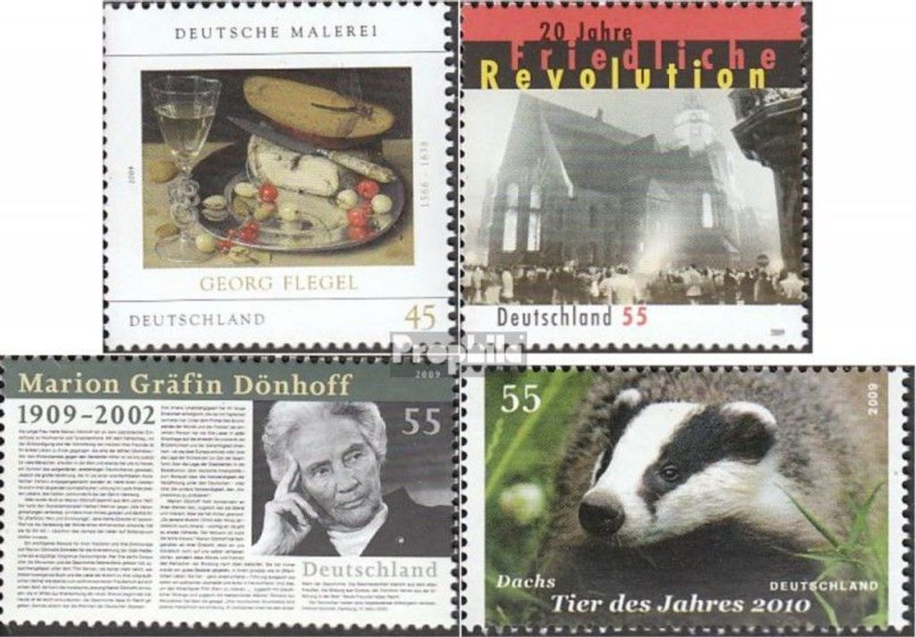 Briefmarken BRD (BR.Deutschland) 2009 Mi 2761,2762,2766,2767 (kompl.Ausg.) gestempelt Deutsche Malerei