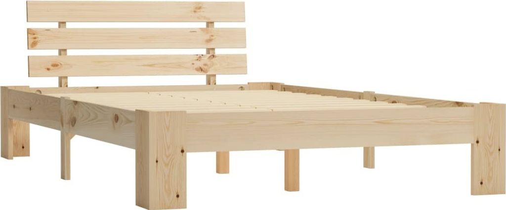 vidaXL Letto in legno massiccio di pino 140x200 cm Immagine del prodotto 