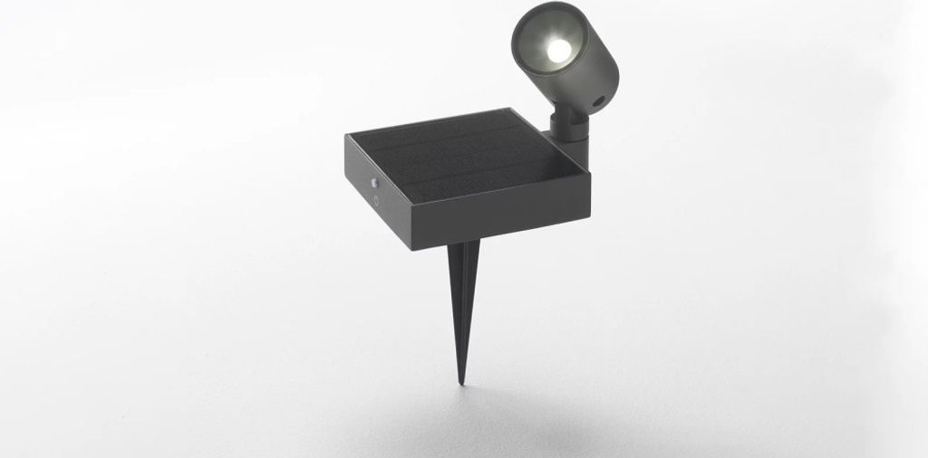 Solarbetriebener 1,3-W-LED-Bodenstrahler mit Photovoltaik Produktbild 1