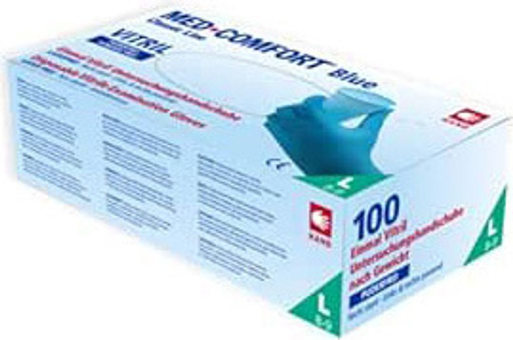 AMPri 100x gants jetables Med Comfort Blue Vitril taille L Image du produit 