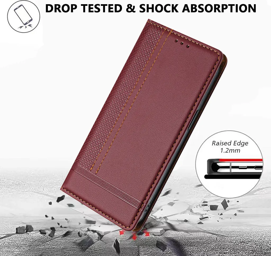 Cover Viaggio Xiaomi Redmi K70 / K70 Pro - Stand Pelle Rosso Scuro - 3