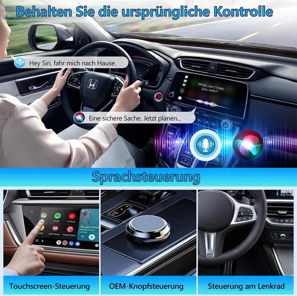 Vinmooog 2-in-1 Adattatore CarPlay Wireless & android auto wireless