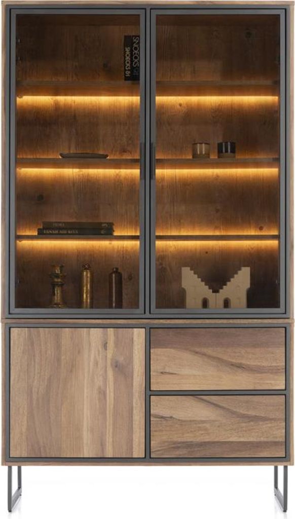Henders & Hazel Trapani Buffetschrank mit LED Mango Funier/Metallgestell