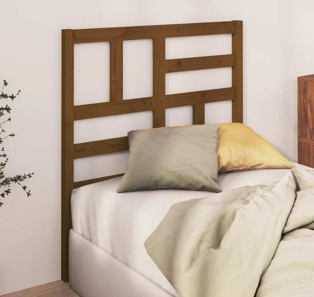 "Rabatt" Bettkopfteil modern - Kopfteil für Bett - Honigbraun 96x4x104 cm Massivholz Kiefer - Kopfteile CC21548