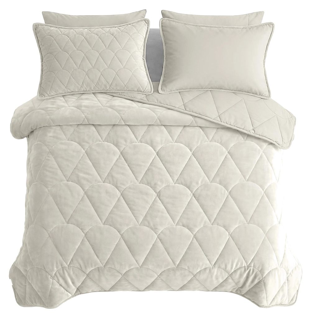 Sleeptime, coperta trapuntata "Lazy", color beige, 200 x Immagine del prodotto 