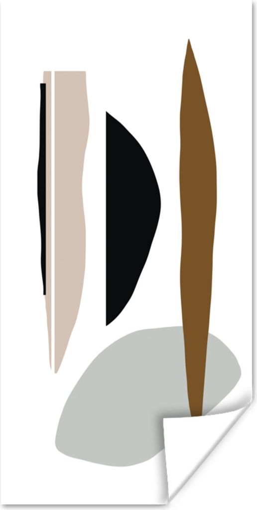 MuchoWow Poster Abstrakt - Pastell - Design 20x40 cm - Plakat - Foto