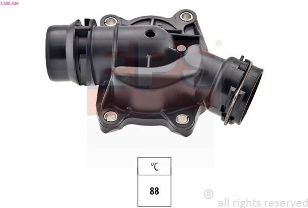 EPS Thermostat Kühlmittel 88°C für OPEL Omega B Limousine (V94) Omega B Caravan (V94) für BMW 3 Limousine (E46) 5 Limousine (E39) 3 Touring (E4...