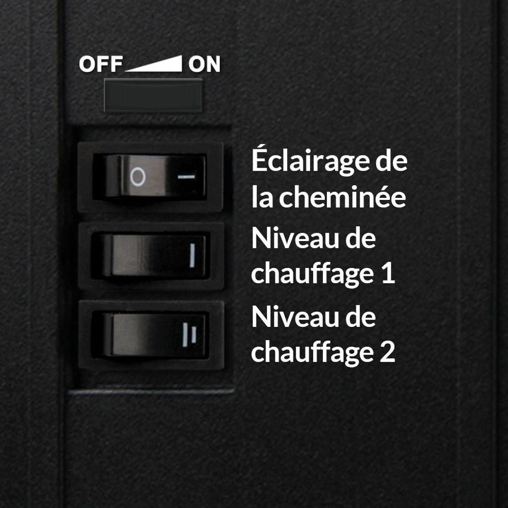 MONZANA® Cheminée électrique effet flamme LED 2000 W 2 Image du produit 