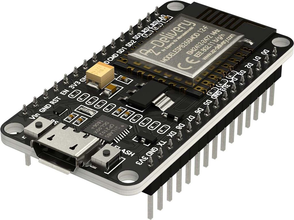 AZDelivery NodeMCU Lua Amica Modul V2 ESP8266 ESP-12E Wifi Wifi Development Board mit CP2102