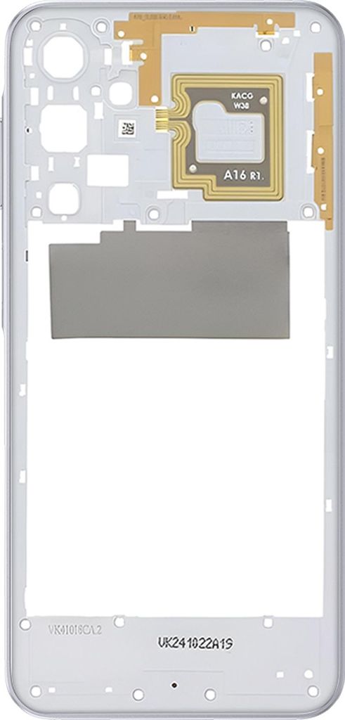 Clappio, Galaxy A16 Ersatz-Mittelrahmen Hart stabile Originalausführung, Grau