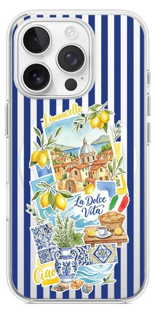 Hartschalenhülle für das iPhone 13 Pro Max, kompatibel mit MagSafe, transparent, Urlaub in Italien, Zitronen, Limoncello