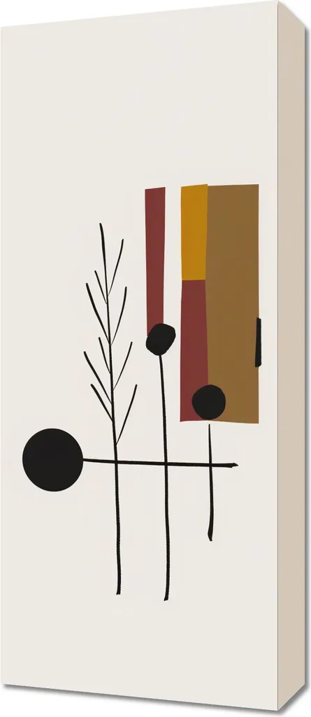 Quadro Nero Rami Lineari 30x70 | Valorizza la Tua Proprietà con Stile