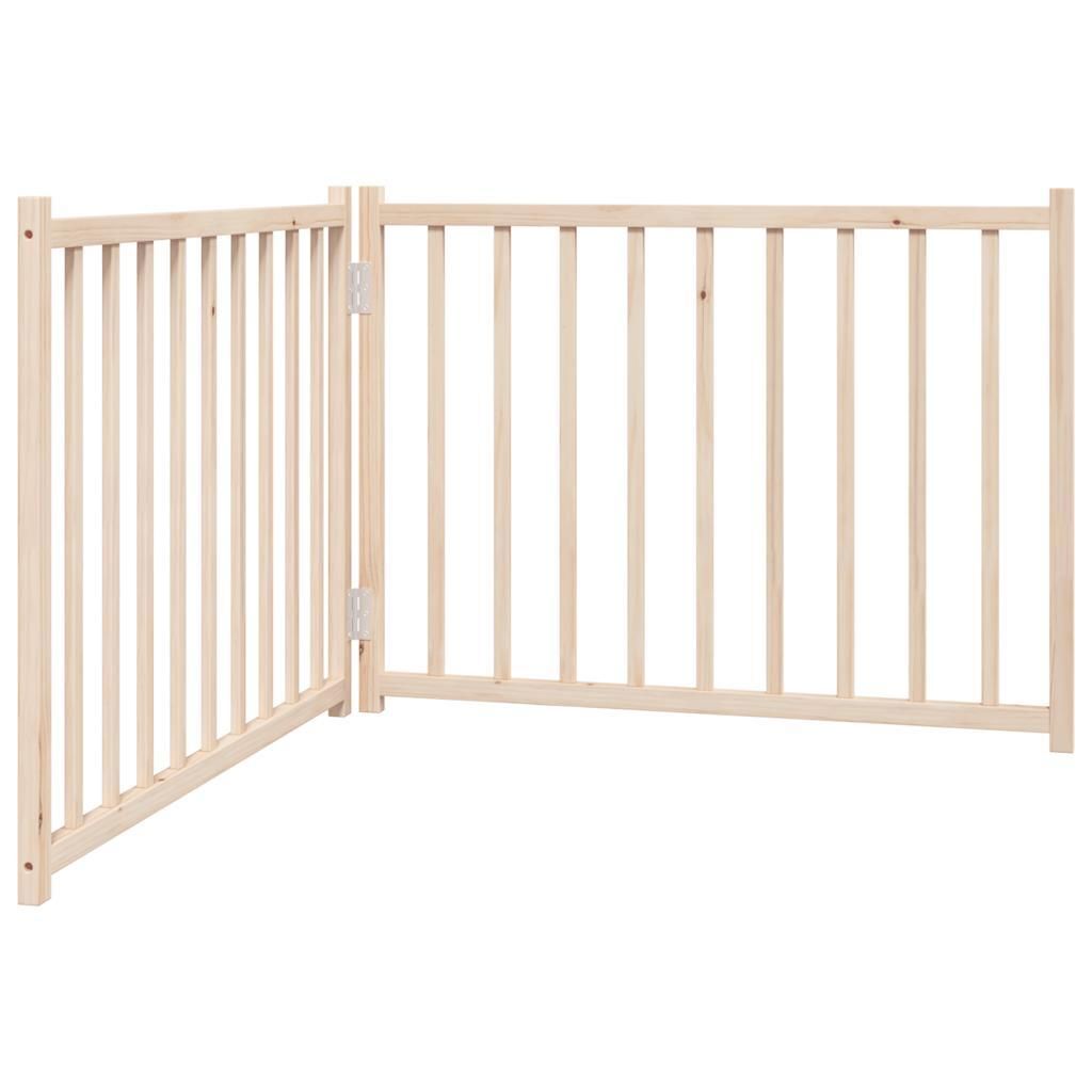 vidaXL 2-tlg. Hundetor Faltbar 160 cm Massivholz Tanne