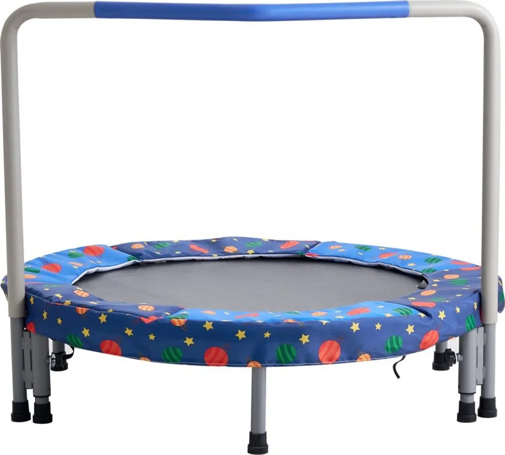 Trampoline pliable bleu 91 cm avec structure robuste de 100 kg - 10