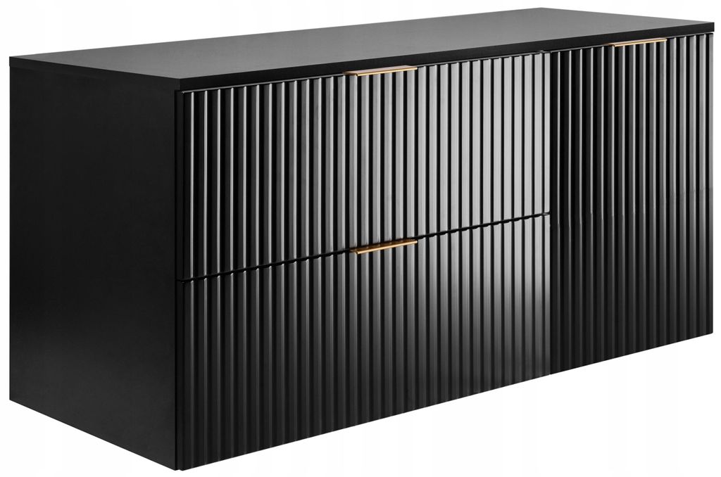 Rodan Waschbeckenunterschrank 100cm - Hängend - Geriffelt Produktbild 