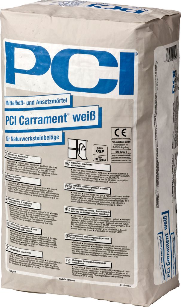 PCI Carrament weiß 25kg Sack weiß