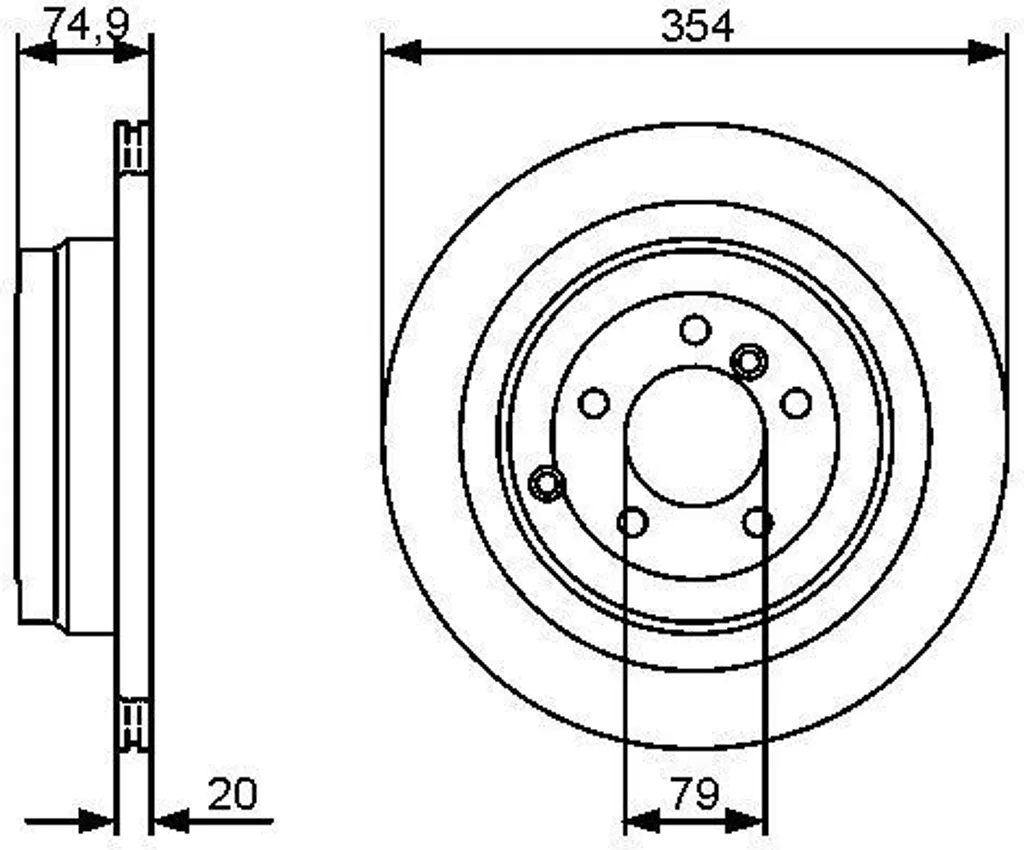 Disque de frein Bosch anticorrosion pour Range Rover L322 0986479479