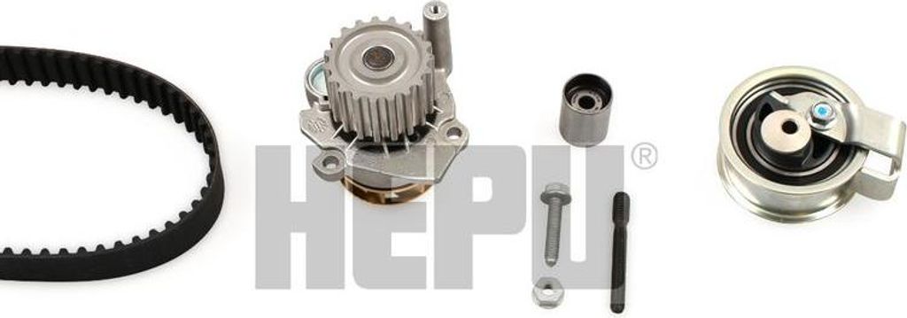 HEPU PK05651 Wasserpumpe + Zahnriemensatz OE 045121011F kompatibel mit A2, Arosa, Fabia