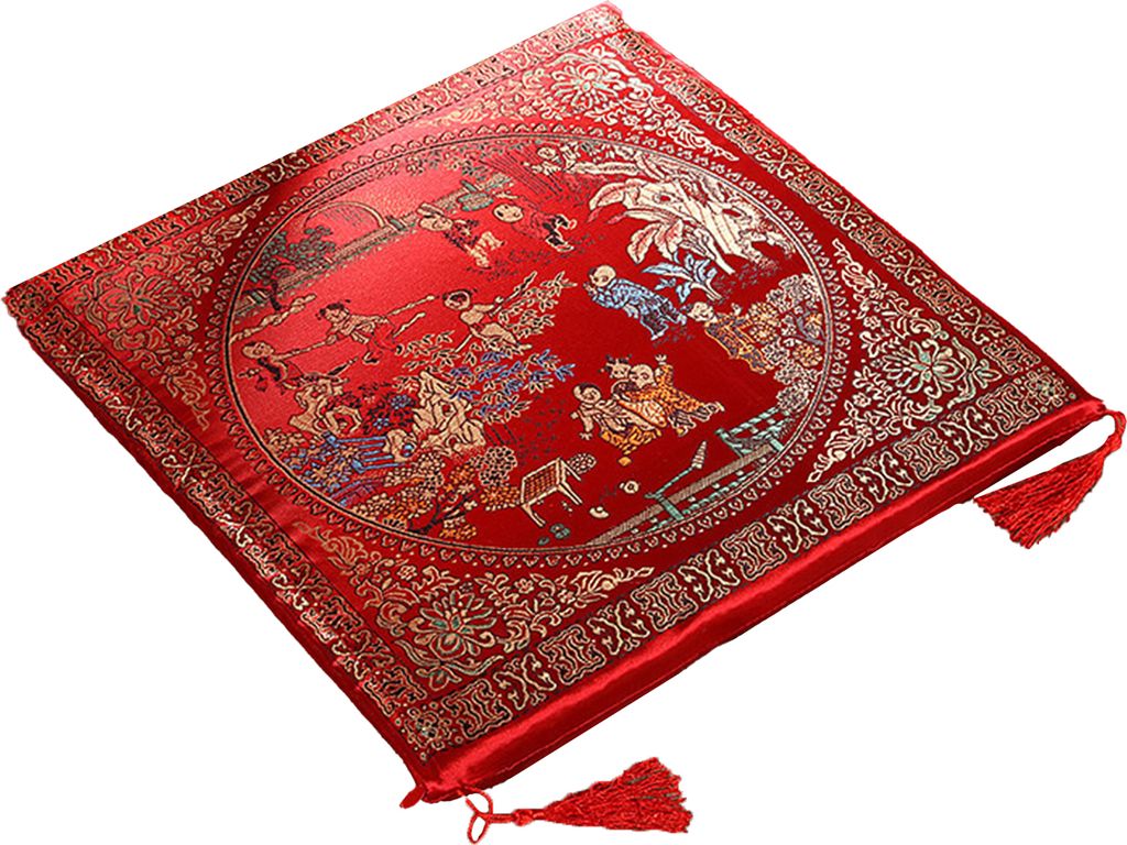 Sitzkissen waschbarer Quaste Design Chinesischer Stil Stickte Schmerz Reliefbauer Fensterpolsterfoto -Requisiten-G