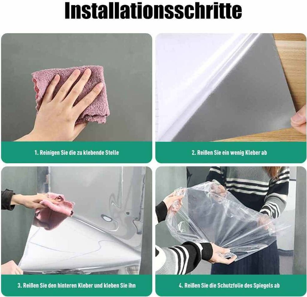 Klebespiegel Spiegel, HD Groß Wandspiegel Selbstklebender, Produktbild 7
