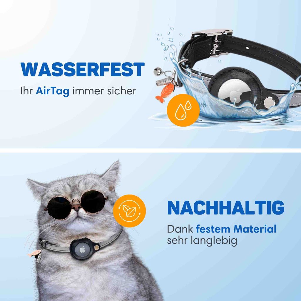 Vulpes Goods Katzenhalsband, Apple Airtag Halsband fr