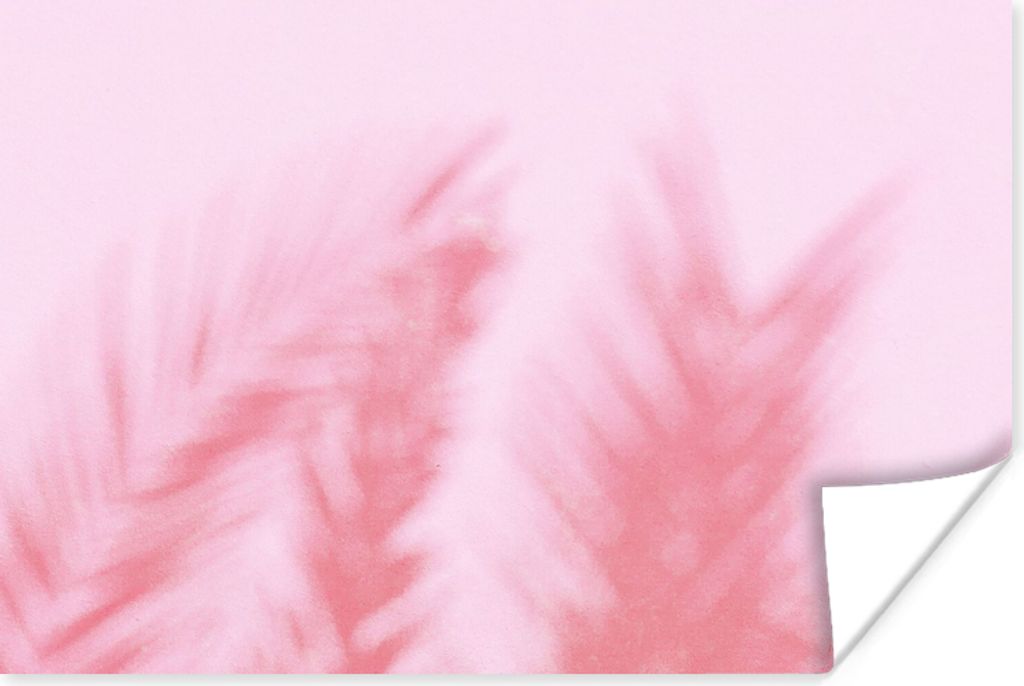 MuchoWow Poster Pflanzen - Blätter - Rosa 30x20 cm - Plakate - Print