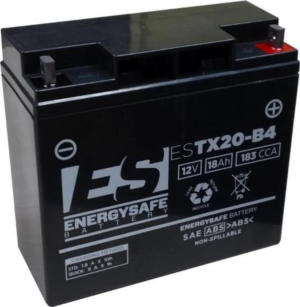 Batterie 12V 18Ah EnergySafe ESTX20-B4 : Finis les Problèmes de Démarrage