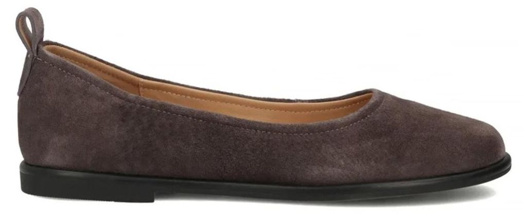 Damen Ballerinas Schuhe DP774126DBR aus braunem Naturleder zum Schlüpfen Ganzjährig