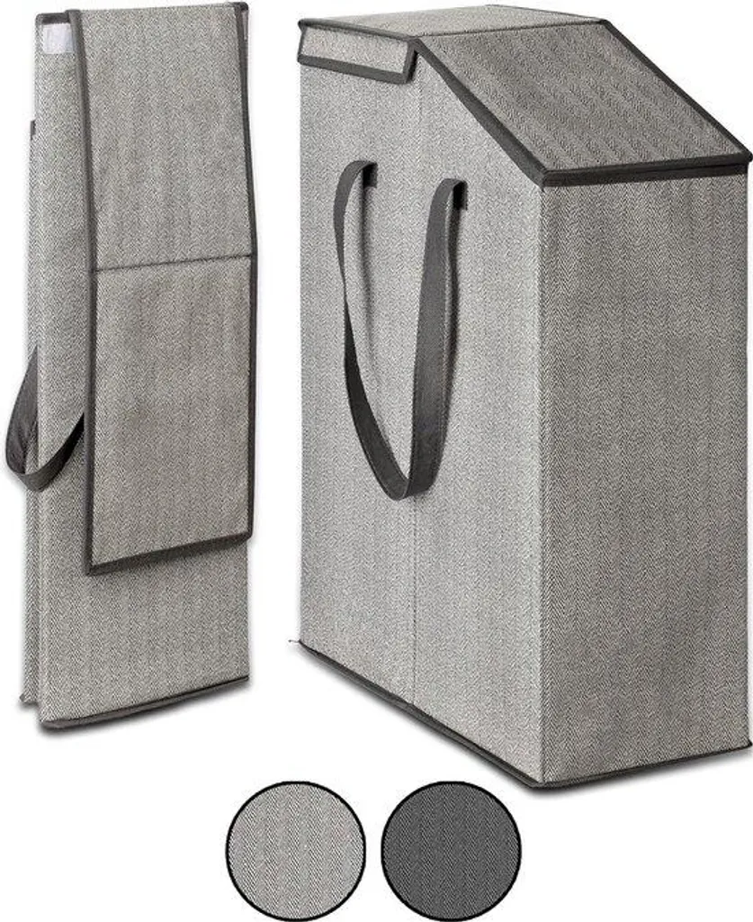 Bac à linge 65 litres pliable, panier de rangement linge sale design