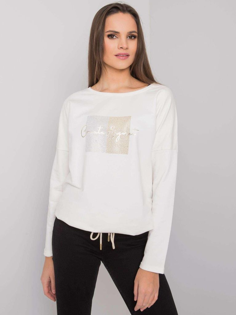 Rue Paris Damen-Sweatshirt ohne Verschluss Mancy natur L/XL