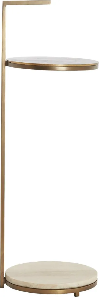 Table d'appoint Leda Light & Living Marron Ø26x76cm - Design Élégant