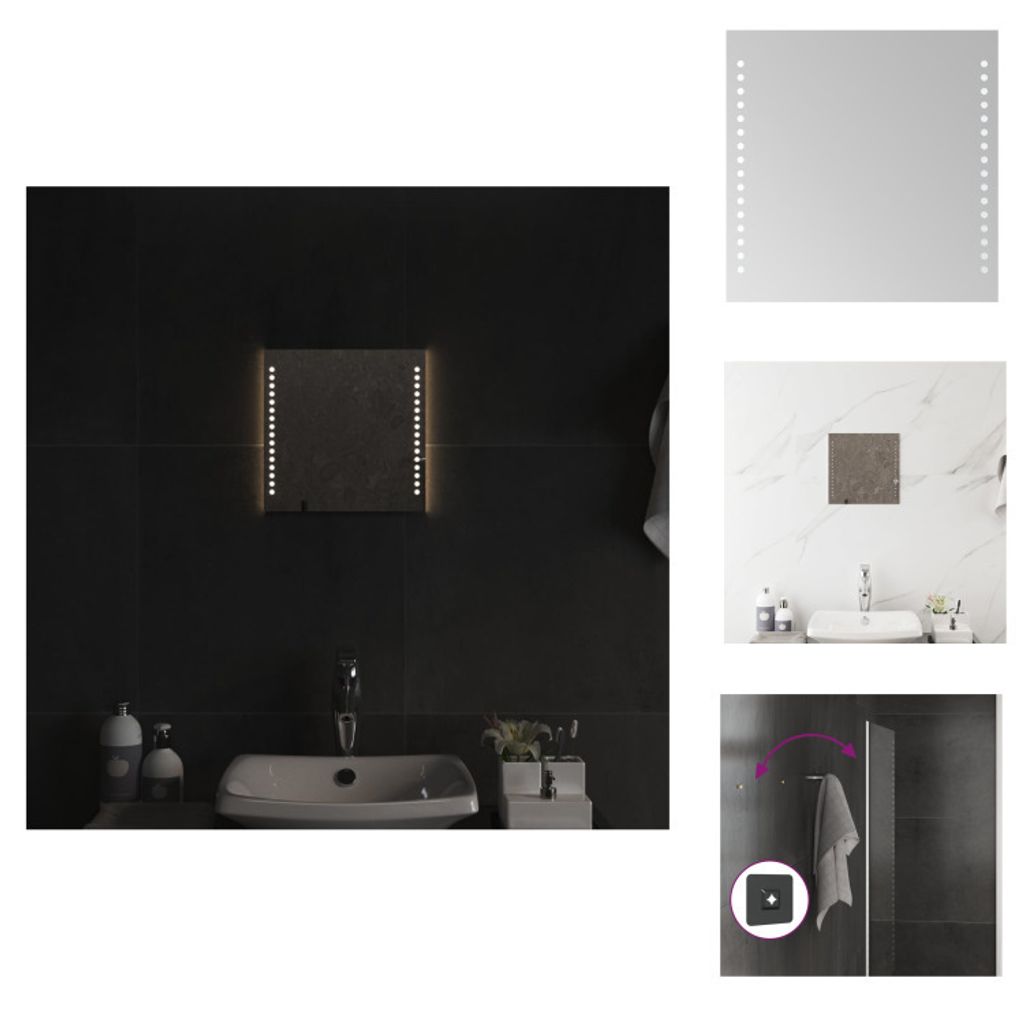 vidaXL LED-Badspiegel 30x30 cm - Spiegel