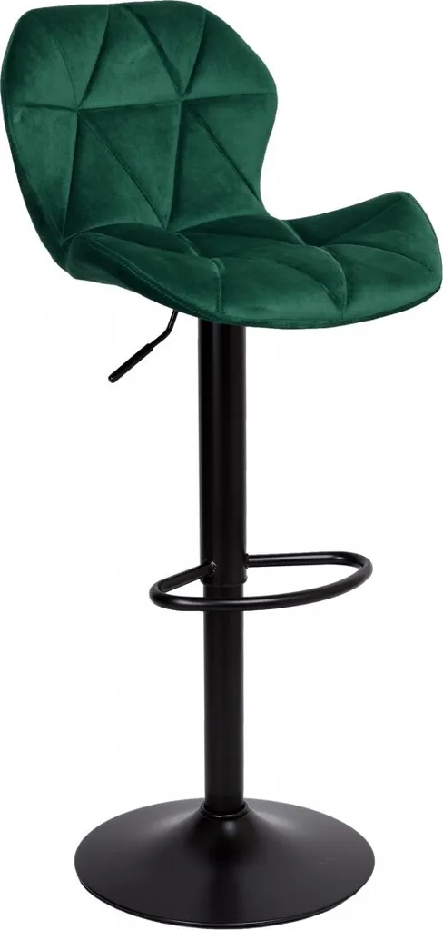 Sgabello Gordon Velluto Verde Scuro e Nero | Design di Lusso