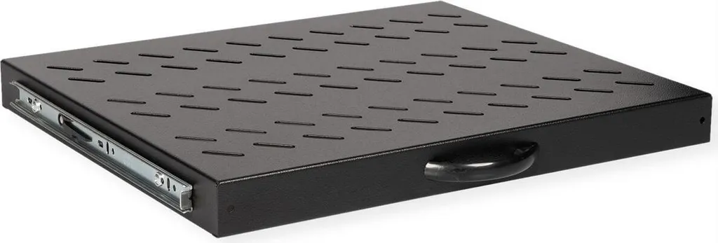 Étagère extensible 19 pouces 25kg ROLINE 1U Noir pour Armoire Réseau