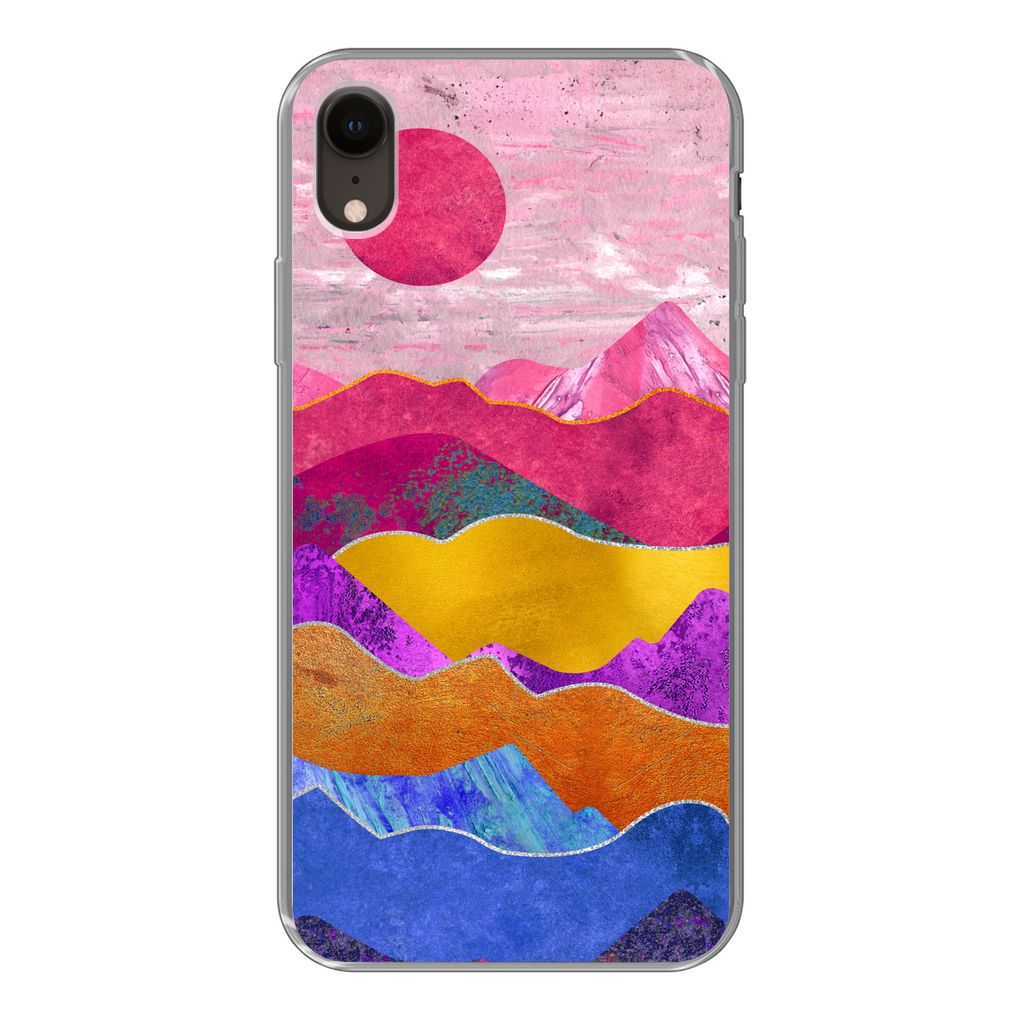 MuchoWow Handyhülle Schutzhülle Hülle für iPhone XR Stolz - Bi - Marmor Silikon Softcase Handy Hülle - Schutzdeckel