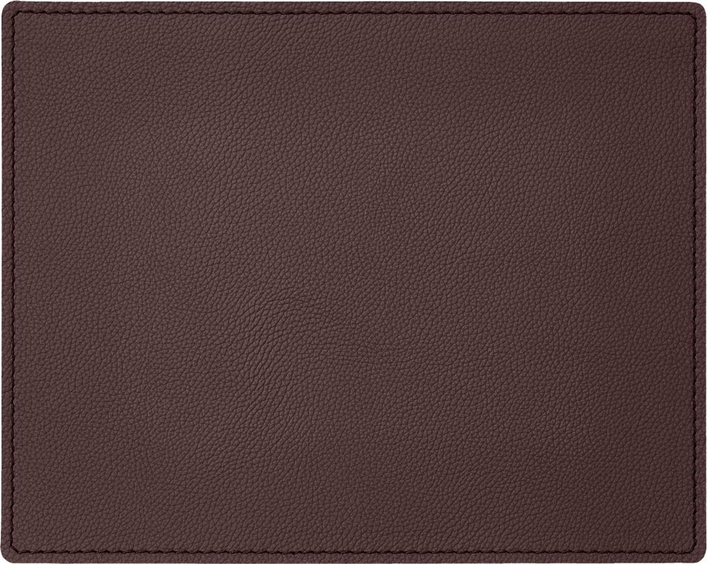 Mauspad Echtes Leder Dunkel Braun cm 25x20 - Mousepad Eckige Ecken - Handwerkliche Nähte - Hergestellt in Italien