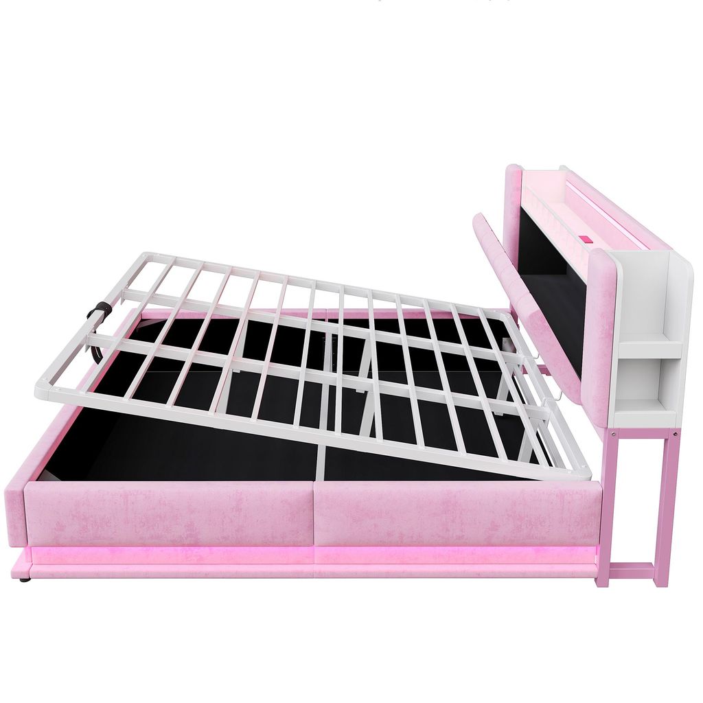 Flieks Hydraulisches Polsterbett 180x200cm mit Usb und Produktbild 