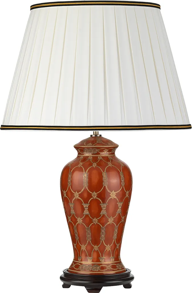 Lampe de chevet grande taille pour chambre luxe, coloris crème et doré
