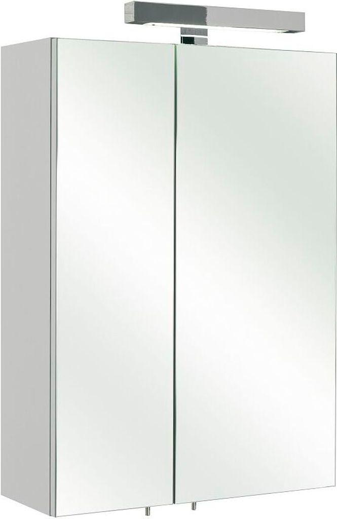 Spiegelschrank WARSCHAU-66 in weiß glänzend - B/H/T: 50/70/20cm
