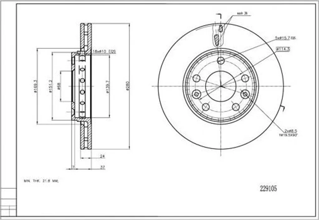 Disque de frein haute durabilité OE 4020600Q2M compatible Renault Zoe