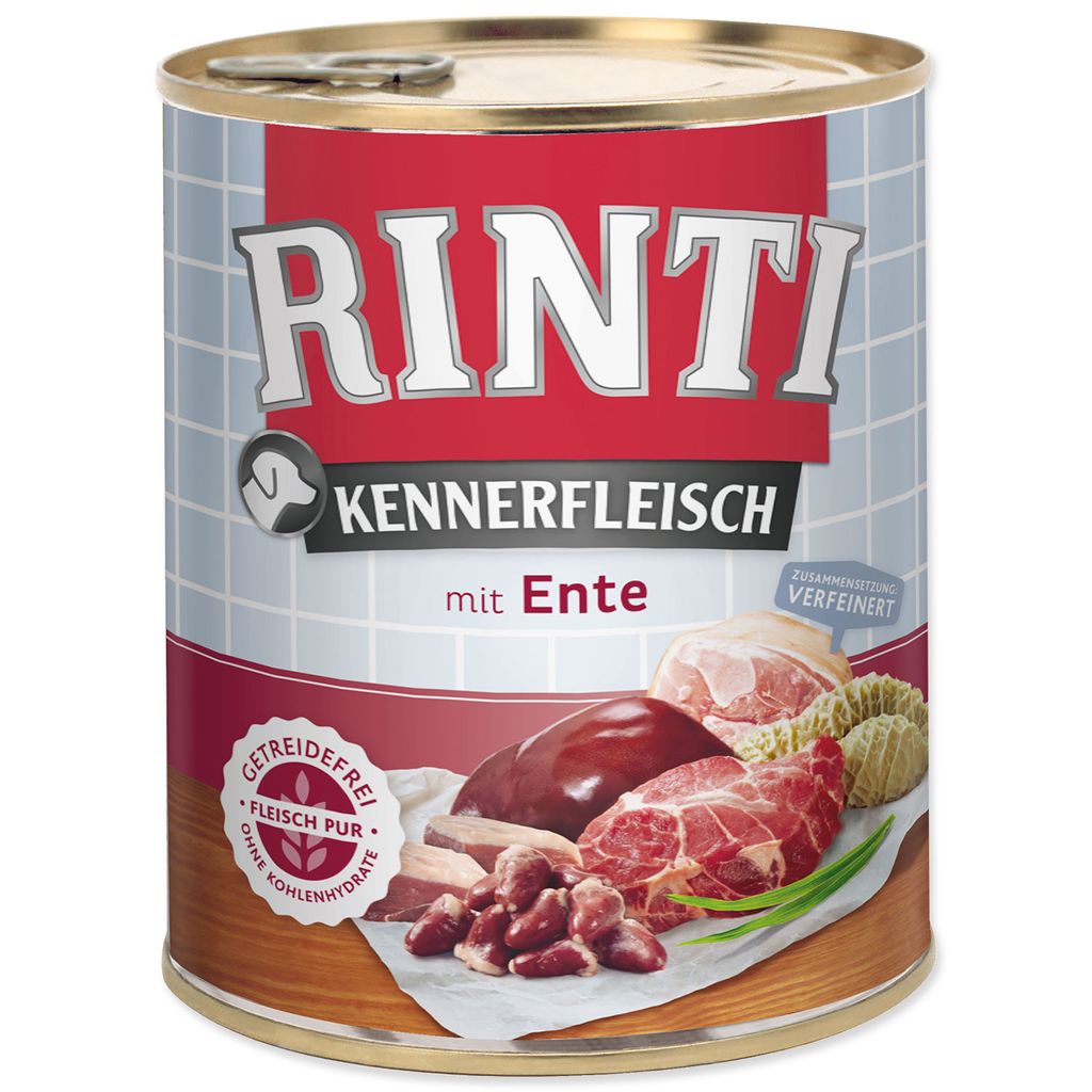 RINTI Kennerfleisch, Dorosły, Kaczka, 800 g, Bez soi Zdjęcie produktu 