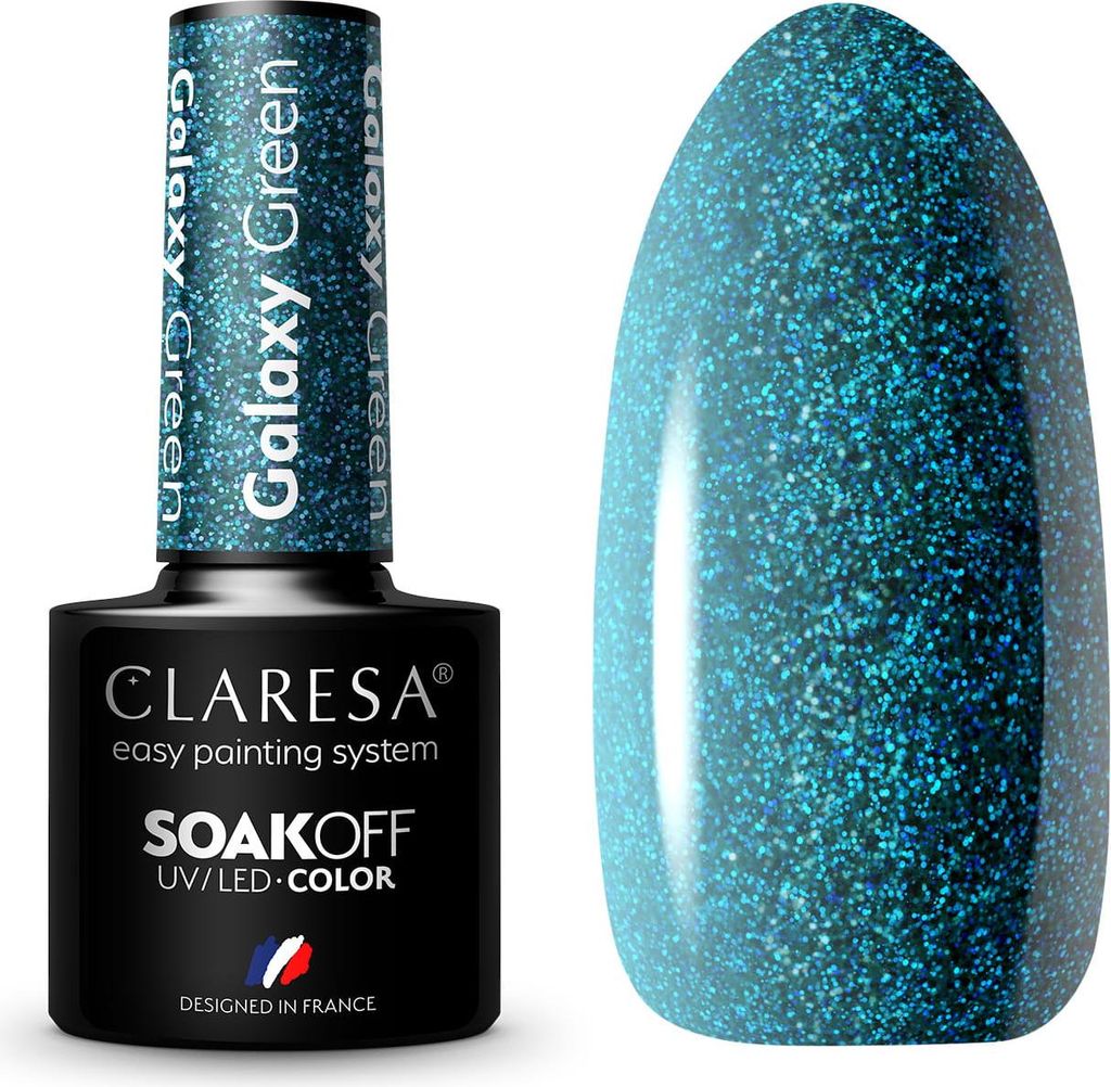 Claresa Galaxy Green, hybride nagellak, 5 g Productafbeelding 