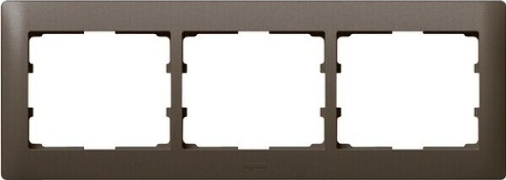 Legrand RAHMEN 3-F. DARK BRONZE HORIZ. (771203 GALEA DB)