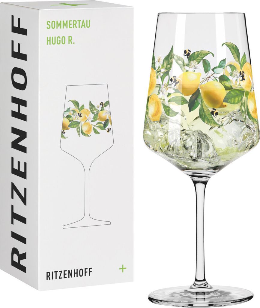 Ritzenhoff Aperitifglas Sommertau Hugo 024, Ramona Richter F25, Kristallglas, 544 ml, 2931023