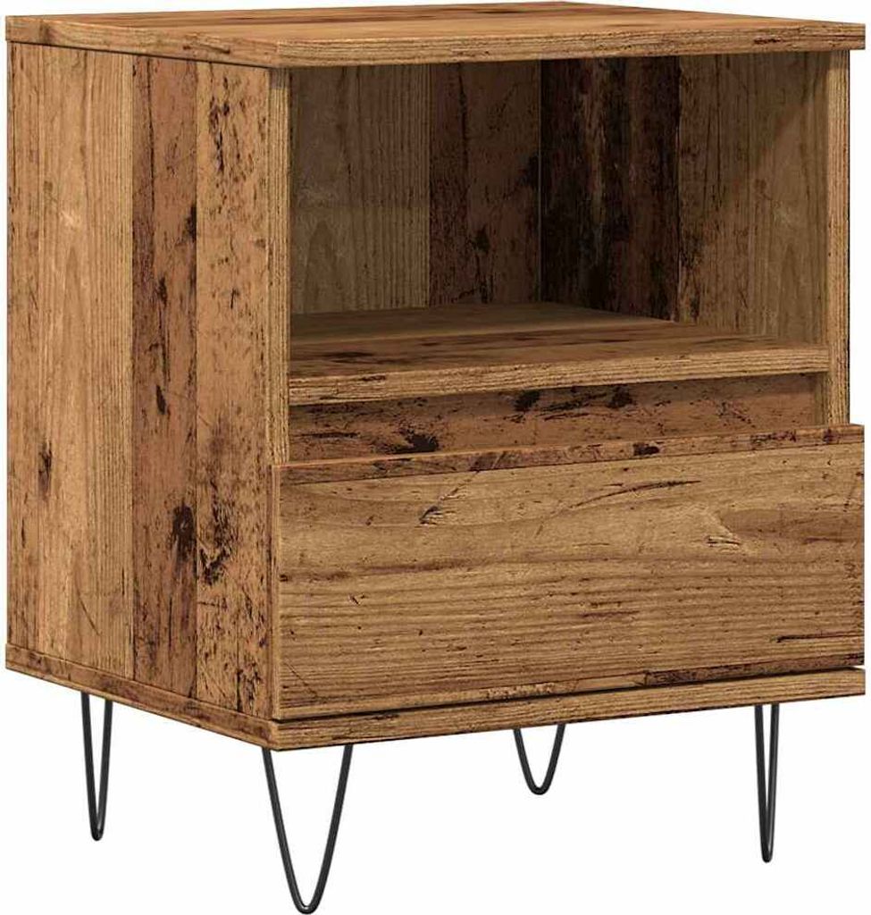 "Winteraktion" Nachttisch Altholz-Optik 40x35x50 cm Holzwerkstoff - Nachttische & -schränke CC22382