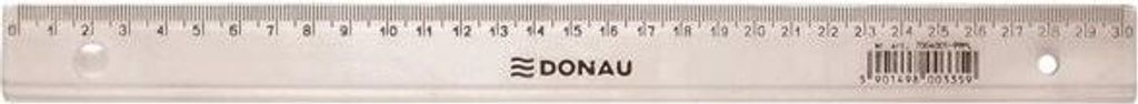 Pravítko DONAU 30 cm, transparentné Obrázok produktu 