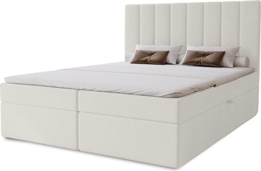 Hotel-Einzelbett 120x200 GRETNA - weiß + GRATIS Matratzenauflage